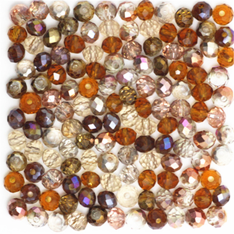 Isywaka doré multicolore 3*4mm 145 pièces Rondelle autriche facettes cristal perles de verre entretoise en vrac perles rondes pour la fabrication de bijoux ► Photo 1/1