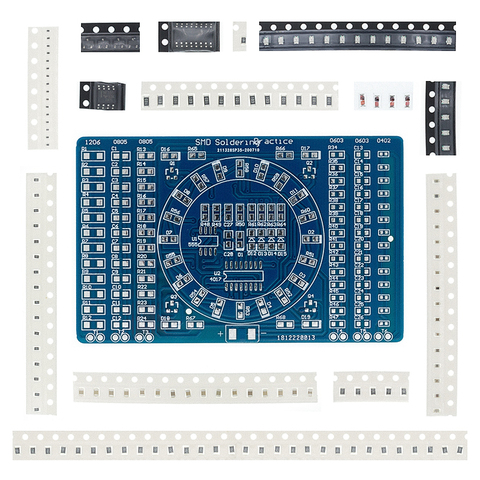 Panneau d'entraînement à souder rotatif LED, Kit de bricolage, formation aux compétences en Fanny, combinaison électronique, SMD NE555, CD4017 ► Photo 1/6