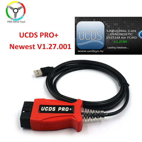 UCDS Pro pour Ford UCDS Pro + V1.27.001 fonctions complètes avec 35 jetons UCDS Pro OBD2 câble de Diagnostic complet UCDS ► Photo 1/6