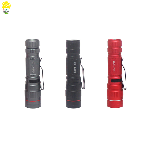 Mini lampe Portable puissante Q5 lampe de poche Led, Mini torche pour lumière zoom-out, petit stylo lumière Flash pour la chasse par batterie AA ► Photo 1/6