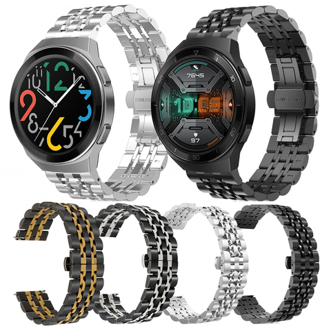 Bracelet en métal inoxydable, pour montre intelligente, HUAWEI GT 2e, 46mm, accessoires ► Photo 1/6