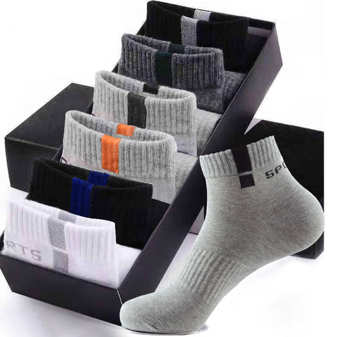 5 paires hommes chaussettes courtes maille mince respirant coton déodorant été chaussette hommes en cours d'exécution Tennis Sport chaussettes bateau chaussette ► Photo 1/6