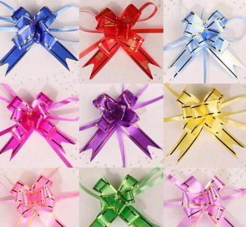 10 Pcs/Lot cadeau de noël emballage Pull Bow rubans vacances Pull fleur rubans décorations de noël pour la maison décorative ► Photo 1/6