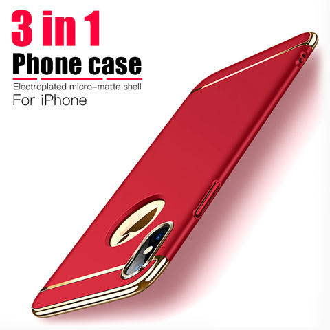 Coque de luxe plaquée antichoc rigide pour iPhone, pour modèles 12, 11 Pro Max, 6, 6s, 7, 8 Plus, X, XS Max, XR, 12 ► Photo 1/6