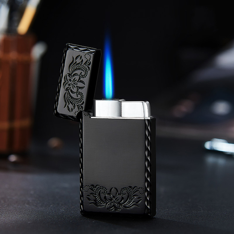 Mini briquet à gaz carré, métal, accessoire de tabac, accessoire de tabac, Butane, nouveau modèle 2022 ► Photo 1/6