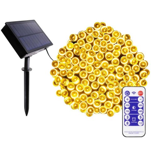 LED guirlande lumineuse solaire noël fée guirlande lumières extérieur étanche jardin vacances fête lampe solaire décoration 12/22/32/52m ► Photo 1/6