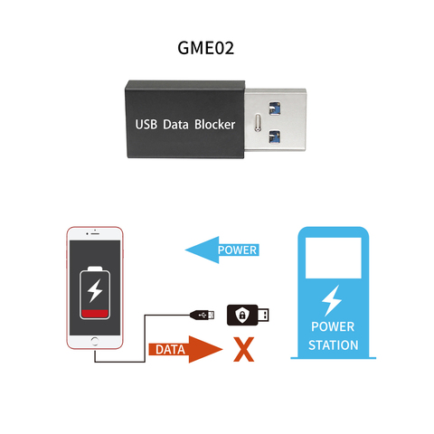 Bloc de données USB 2022, défenseur, anti-piratage, protège les téléphones et tablettes depuis les Stations publiques, transfert de données indésirables, protège les téléphones et les Stations publiques ► Photo 1/6