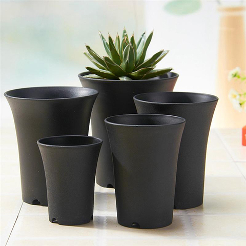 Pots ronds Succulents en plastique 1 pièce, jardinière de fleurs pour la maison, le bureau ou la décoration de jardin ► Photo 1/5
