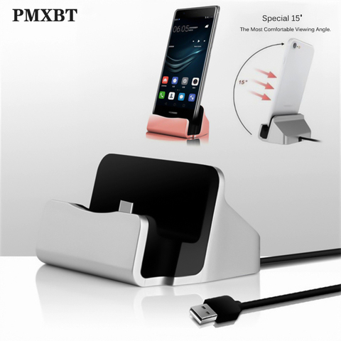 Chargeur de Station d'accueil pour iPhone Android Type C Port de charge de bureau synchronisation berceau support de quai Micro USB-C chargeurs de téléphone ► Photo 1/6