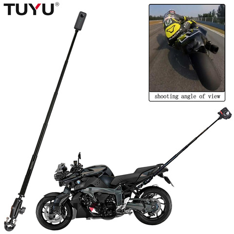 TUYU Moto Vélo Support De Caméra Guidon Support Pour Insta360 Un R X & GoPro DJI YI Invisible Selfie Bâton Accessoire ► Photo 1/6