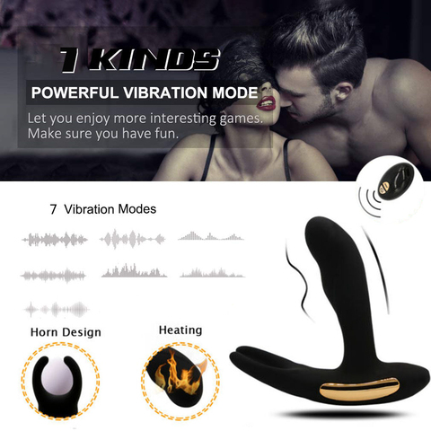 Vibromasseur Anal pour hommes, Massage de la Prostate, jouets sexuels pour adultes, chauffage de la Prostate, télécommande sans fil en Silicone ► Photo 1/6