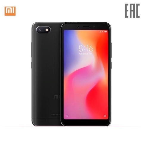  Смартфон Xiaomi Redmi 6A 16 ГБ. Лучший подарок для  молодёжи и родителей. Основная камера 13 Мп, полноэкранный дисплей. Официальная гарантия 1 год.  ► Photo 1/1