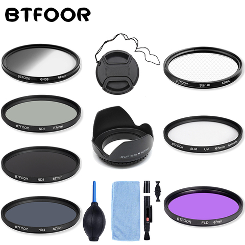 BTFOOR Dégradé Gnd Étoile Uv Filtre Nd 49 52 55 58 67 72 77 82 Mm pour Appareil Photo Canon Lentille M50 T6 600d Nikon D3500 D5600 Sony A6000 ► Photo 1/6