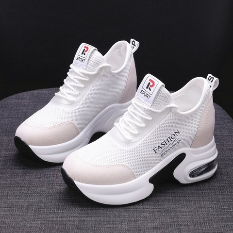 2022 plate-forme Compensée Baskets femme Printemps automne Haute Qualité Maille Respirant Augmenté chaussures pour femmes chaussures décontractées Y997 ► Photo 1/6