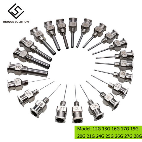 Ensemble d'aiguilles en acier inoxydable, 12 pièces, pour seringues adhésives, pour grand espace, outil de distribution de précision ► Photo 1/4