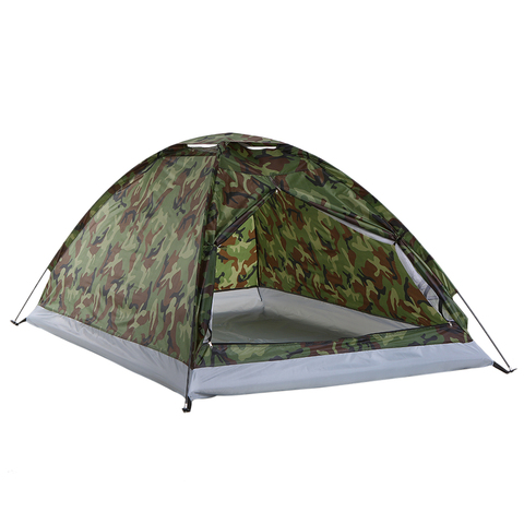 TOMSHOO – tente de Camping pour 2 personnes, sac à main de Camouflage Portable à une seule couche pour l'extérieur, randonnée, voyage, sac à dos léger ► Photo 1/6