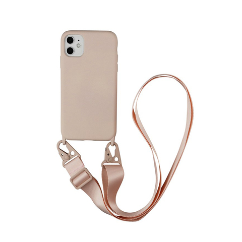 En Silicone de luxe Collier de Chaîne Pour iPhone 12 11 Pro Max 7 8 Plus X XR XS Max Lanière Cou Sangle Corde Cordon Couverture Arrière ► Photo 1/6