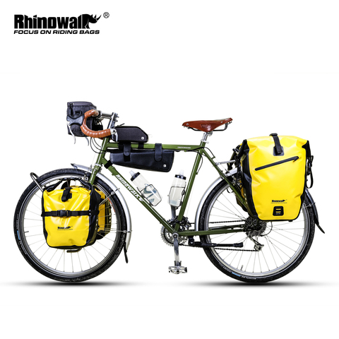 Rhinowalk vélo sac ensemble pour longue distance cyclisme voyage étanche vélo sac sacoche guidon sac cadre vélo voyage ► Photo 1/6