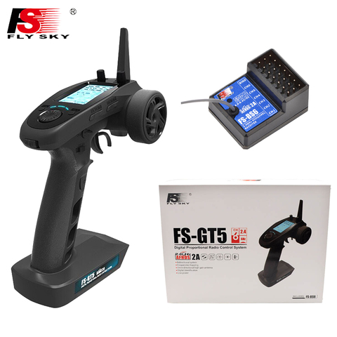 Flysky FS-GT5 Radio Remont contrôle avec BS6 récepteur gyroscope stabilisation Remo passe-temps pour 1/10 réservoirs de bateau voiture accessoires camion ► Photo 1/1