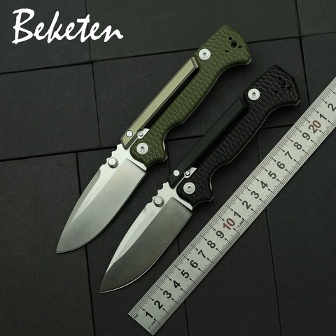 BEKETEN nouveau style AD15 couteau pliant D2 lame G10 poignée en aluminium Camping en plein air chasse pêche survie tactiques couteaux de poche ► Photo 1/6