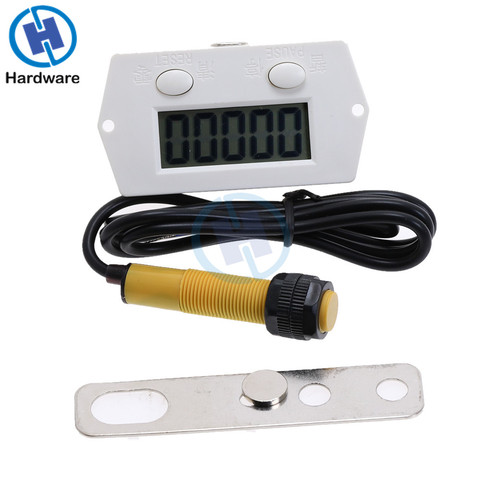 Compteur électronique à affichage numérique LCD 0-99999, 1 pièce, poinçon, Induction magnétique, interrupteur de proximité, compteur rotatif alternatif ► Photo 1/6