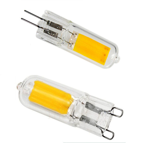 G9 COB lumière LED ampoule 7W 9W 12W verre G4 lampe 110V 220V G9 LED Spot lumière pour pendentif luminaire maison éclairage lustres ► Photo 1/6