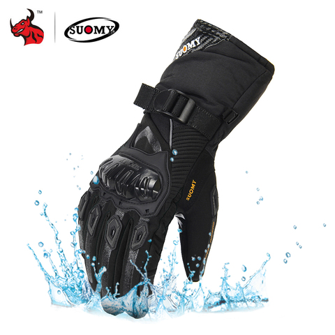 Gants de Moto d'hiver coupe-vent étanche Guantes Moto hommes Moto gants d'équitation écran tactile Moto Motocross gants ► Photo 1/6
