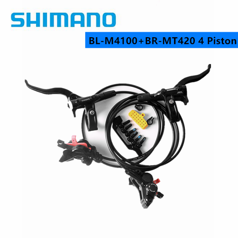 SHIMANO DEORE M4100/MT420 jeu de freins à disque hydraulique avec levier de frein BL M4100/MT420 et étrier de frein BR MT420 ► Photo 1/5