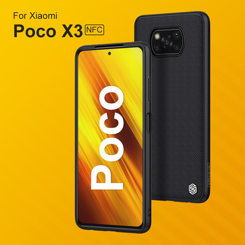 Pour Xiaomi Poco X3 étui NFC 6.67 ''Nillkin couverture arrière en Nylon avec pare-chocs souple Poco X3 NFC housse de téléphone Pocophone X3 ► Photo 1/6