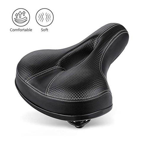 Selle de vélo de haute qualité, siège de selle large et souple, coussin de confort épais ► Photo 1/6