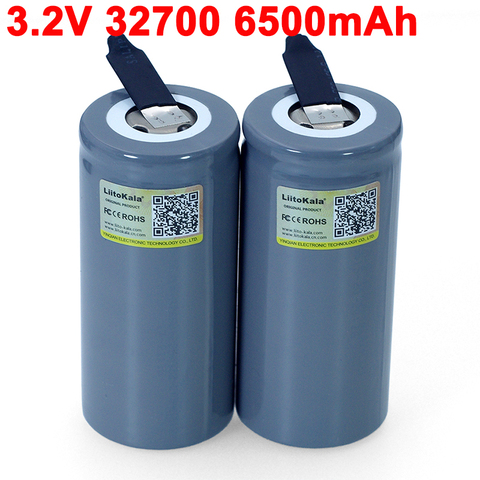 2022 LiitoKala 32700 LiFePO4 3.2V 6500mah 33A 55A bande soudée feuilles de Nickel pour tournevis batterie vélo électrique alimenté ► Photo 1/5