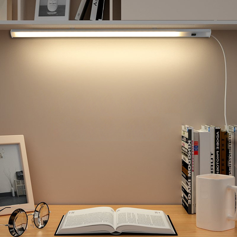 Lampe de Table à balayage manuel avec capteur de mouvement, lumière LED Bar, veilleuse, USB 5V, décor de placard de bureau, lampe de Table de lecture 30/40/50 cm ► Photo 1/6