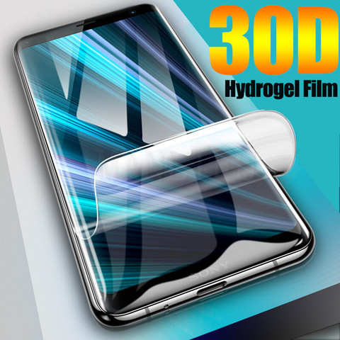 Film d'hydrogel de Silicone pour Sony Xperia XZ4 XA3 1 10 5 XZ3 XZ4 XZ2 Premium XZ1 protecteur d'écran souple à couverture complète compacte sans verre ► Photo 1/6