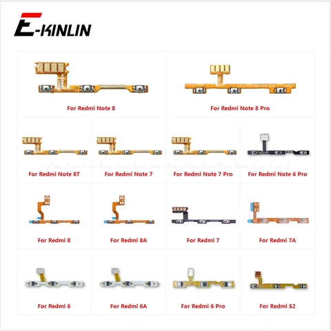 Bouton marche/arrêt interrupteur de Volume contrôle de clé ruban de câble flexible pour XiaoMi Redmi Note 8T 8 7 6 Pro 8A 7A 6A S2 pièce de réparation ► Photo 1/6