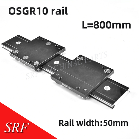 Rail de guidage linéaire à Double axe de 50mm de largeur OSGR10 L = 800mm avec bloc de roulement linéaire OSGB10 pour machine ► Photo 1/6