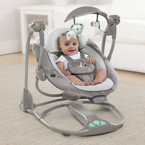 Chaise à bascule électrique pour bébé, multifonction, chaise à bascule, confortable pour le nouveau-né, pliable, videur pour bébé, avec cadeaux ► Photo 1/6