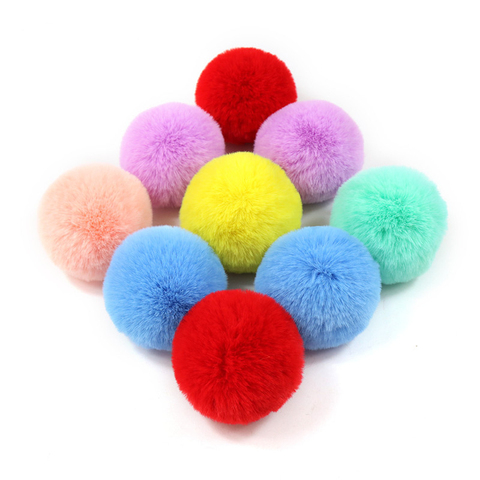 Pompons en peluche doux 6cm, artisanat bricolage 60mm Pom boules Furball décoration de maison vêtement chapeau accessoires fournitures de couture ► Photo 1/6