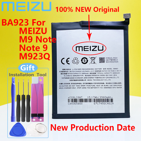 Meizu – Smartphone Meizu Note 9 M9, 100% d'origine, BA923, 4000mAh, nouvelle batterie de haute qualité avec numéro de suivi ► Photo 1/5