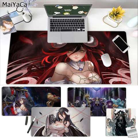 MaiYaCa-tapis de souris à personnages d'anime Overlord de l'albedo Nazarick, tapis de bureau, livraison gratuite, grand tapis de souris ► Photo 1/6