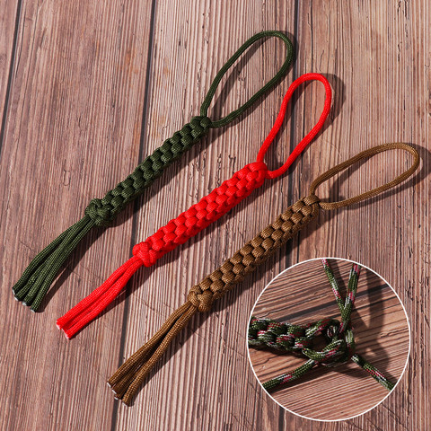 1 PC en plein air Camping maïs noeud survie Paracord corde Nylon chaîne outil ornements couteau pendentif chute porte-clés 7 brins ► Photo 1/6