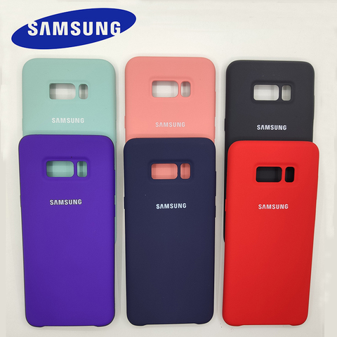 Samsung Galaxy S8/S8 Plus S8 + housse en Silicone soyeux finition douce au toucher étui pour Samsung de protection arrière S8/S8plus ► Photo 1/6