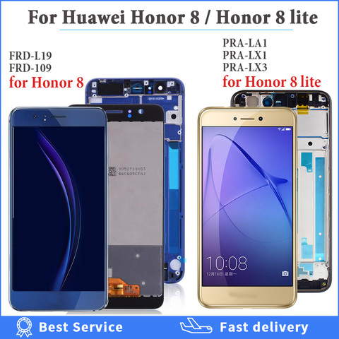 Écran LCD pour Huawei Honor 8 LCD FRD L09 L19 écran tactile numériseur cadre pour Huawei Honor 8 Lite LCD PRA TL10 LA1 LX1 LX3 lcd ► Photo 1/6