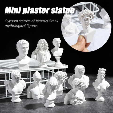 Figurine de la mythologie grecque | Figurine de David tête, Portraits buste, Mini Statue de gypse, dessin pratique artisanat, Sculpture en plâtre, décor nordique ► Photo 1/6