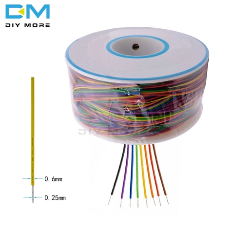 280M 30AWG OK fil 8 couleur PCB soudure mouche ligne 0.55mm platine de prototypage cavalier couleur isolation câble enroulé ► Photo 1/6