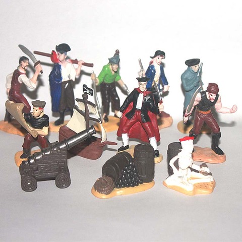Figurines miniatures de Pirate des caraïbes, accessoires de bateau de Pirate, capitaine premier Mate Artillery Gunner, Figurine d'action, jouets modèles de décoration ► Photo 1/4