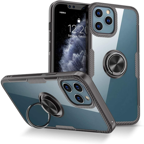 Support magnétique anneau coque de téléphone pour iphone XS Max XR X étui Ultra-mince clair antichoc étui pour iphone 7 8 6 6 S Plus ► Photo 1/6