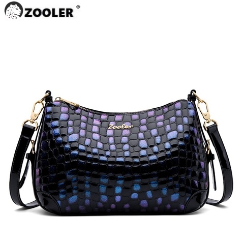 ZOOLER – sac à bandoulière en cuir véritable pour femme, sacoche design bleu magique, en cuir de vache, nouvelle collection 2022, # WG292 ► Photo 1/6