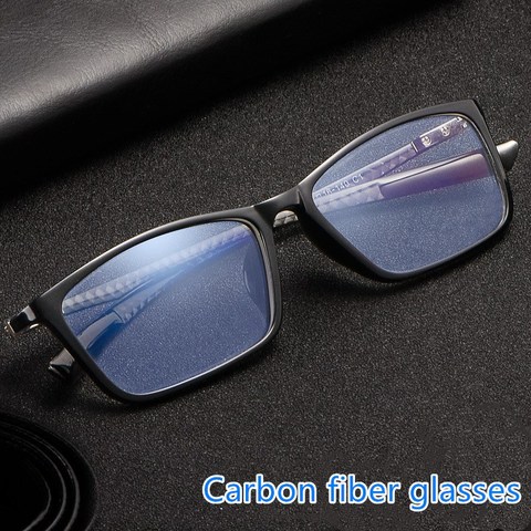 Monture de lunettes en Fiber de carbone pour hommes, ultralégère et confortable, monture complète, verres de Prescription optique, H0017 ► Photo 1/5