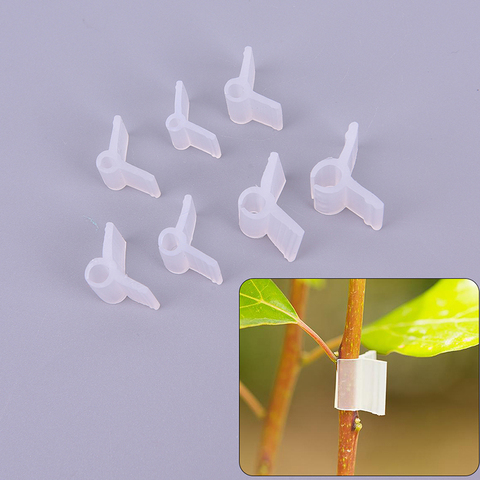 100Pcs-pack jardin fleur plante vigne semis greffés Branches pince connecteur attaches en plastique Clips outil de jardin ► Photo 1/6