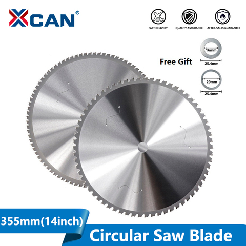 XCAN – lame de scie circulaire pour métal, 355mm(14 pouces), 66/90 T, disque de coupe en carbure d'aluminium, fer, acier ► Photo 1/6